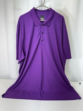 Greg Norman Collection Men's Solid Purple Performance Polo 4258